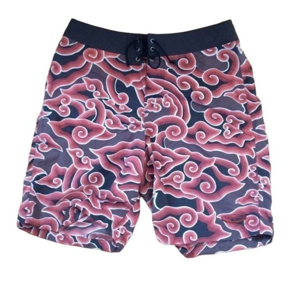 Patagonia Other - Patagonia Board Shorts 32 Pataloha Brown Orange White Wave HTF